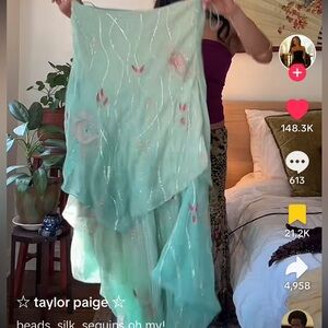 ISO!! Elegant Green Beaded Dress